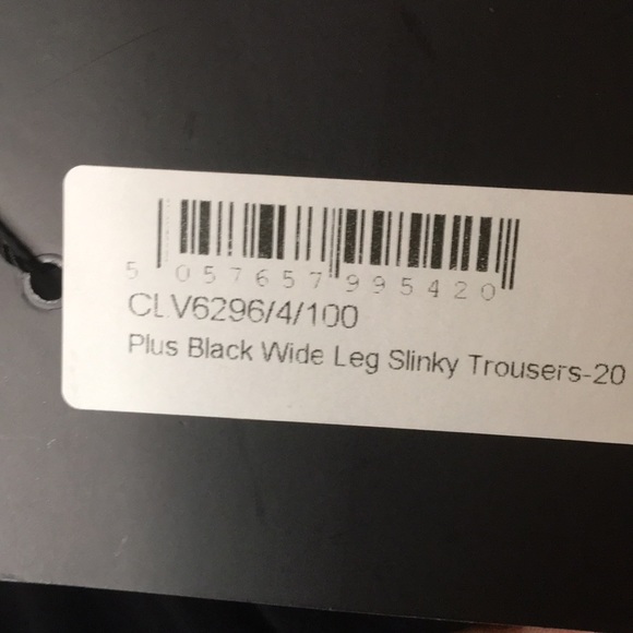 Plus Black WideLeg Slinky Trouser - Picture 4 of 6